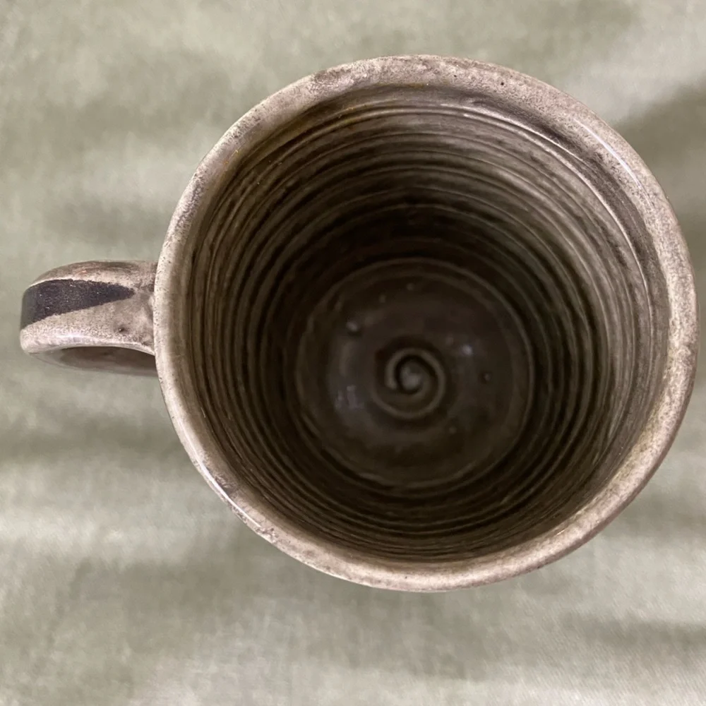 Pottery Mexican coffee mug stoneware base hand made cup UBM